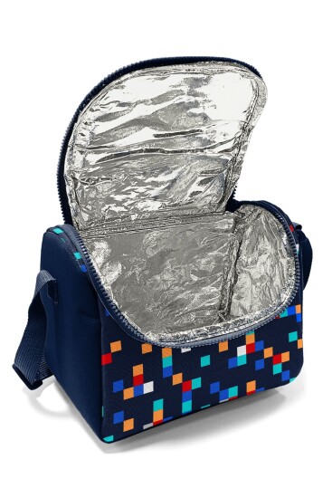 Coral High Kids Lacivert Geometrik Desenli Thermo Beslenme Çantası 37135 - 4