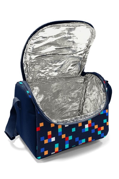 Coral High Kids Lacivert Geometrik Desenli Thermo Beslenme Çantası 37135 - 4