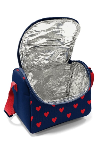 Coral High Kids Lacivert Kırmızı Kalp Desenli Thermo Beslenme Çantası 37129 - 4