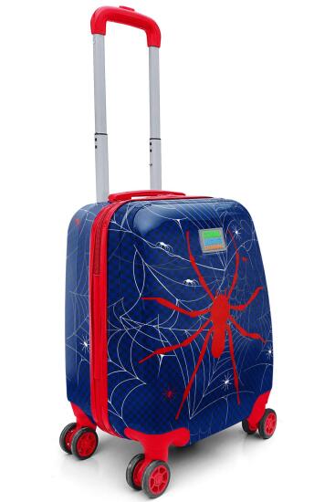 Coral High Kids Lacivert Kırmızı Örümcek Desenli Çocuk Valizi 16739 - 7