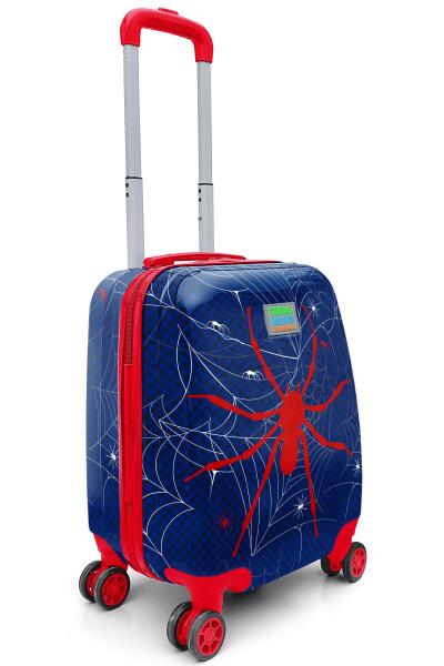 Coral High Kids Lacivert Kırmızı Örümcek Desenli Çocuk Valizi 16739 - 7