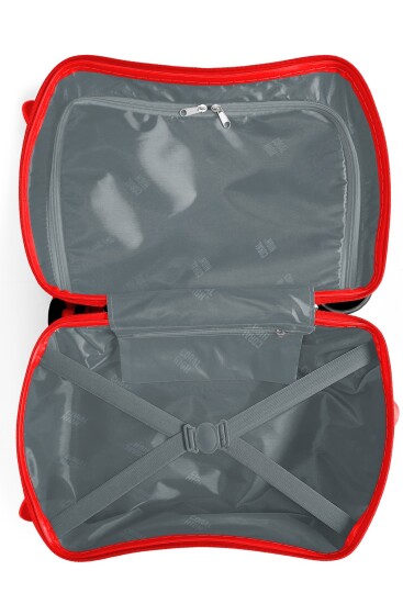 Coral High Kids Lacivert Kırmızı Örümcek Desenli Otur-Çek Çocuk Valizi 16367 - 5