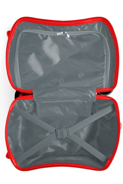 Coral High Kids Lacivert Kırmızı Örümcek Desenli Otur-Çek Çocuk Valizi 16367 - 5