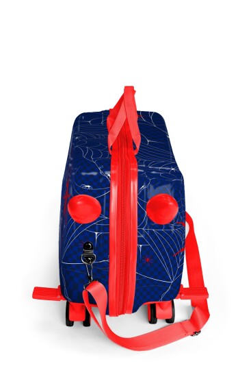 Coral High Kids Lacivert Kırmızı Örümcek Desenli Otur-Çek Çocuk Valizi 16367 - 4