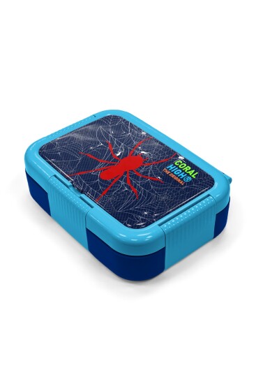 Coral High Kids Lacivert Kırmızı Örümcek Desenli Paslanmaz Çelik Beslenme Kabı 39237 - 2