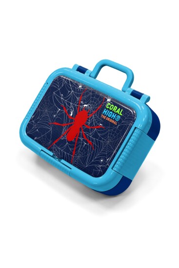 Coral High Kids Lacivert Kırmızı Örümcek Desenli Paslanmaz Çelik Beslenme Kabı 39237 - Coral High