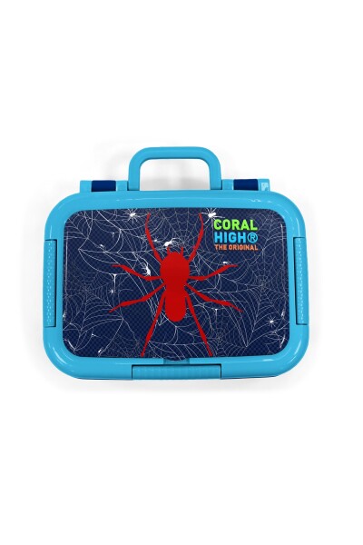 Coral High Kids Lacivert Kırmızı Örümcek Desenli Paslanmaz Çelik Beslenme Kabı 39237 - 5