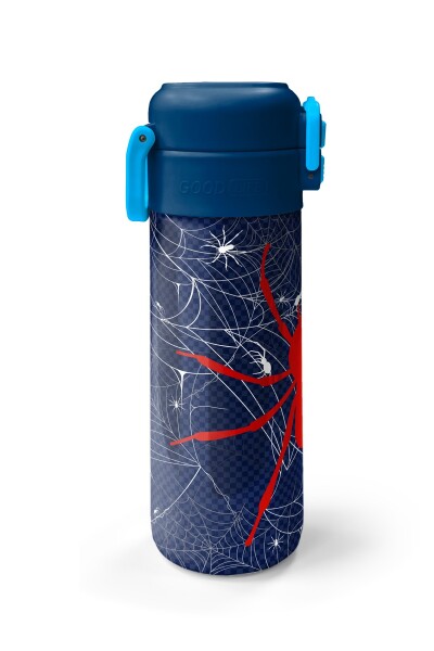 Coral High Kids Lacivert Kırmızı Örümcek Desenli Pipetli ve Direkt İçim Çelik Termos 500 ml 31931 - 5