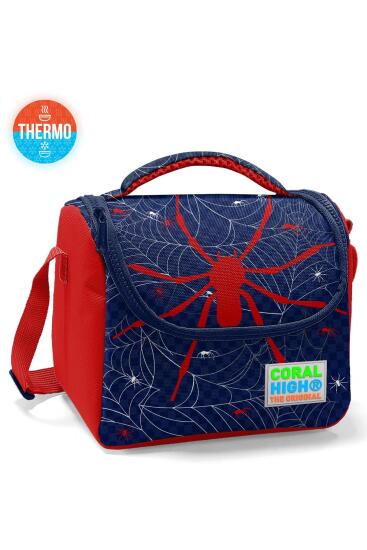 Coral High Kids Lacivert Kırmızı Örümcek Desenli Thermo Beslenme Çantası 11720 - Coral High KIDS
