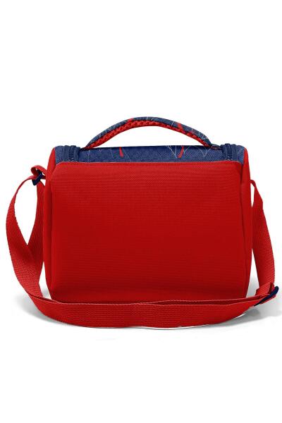 Coral High Kids Lacivert Kırmızı Örümcek Desenli Üç Bölmeli Çekçekli 3'lü Çanta Seti SET0123920 - 6