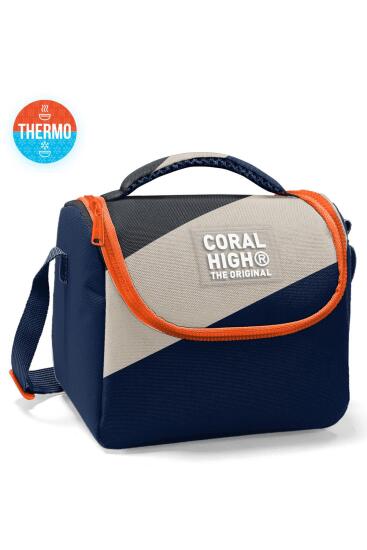 Coral High Kids Lacivert Koyu Gri Bej Renkli Thermo Beslenme Çantası 22793 