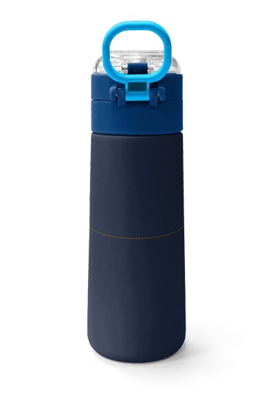 Coral High Kids Lacivert Lıttle Dude Baskılı Pipetli ve Direkt İçim Çelik Termos 500 ml 38119 - 4