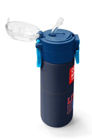 Coral High Kids Lacivert Lıttle Dude Baskılı Pipetli ve Direkt İçim Çelik Termos 500 ml 38119 - 5