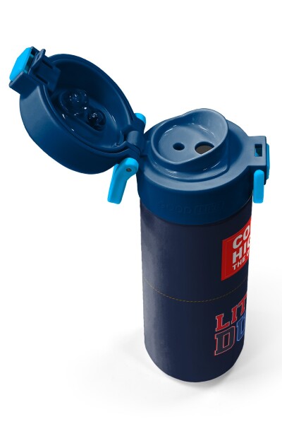 Coral High Kids Lacivert Lıttle Dude Baskılı Pipetli ve Direkt İçim Çelik Termos 500 ml 38119 - 3