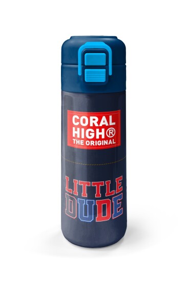 Coral High Kids Lacivert Lıttle Dude Baskılı Pipetli ve Direkt İçim Çelik Termos 500 ml 38119 - 4