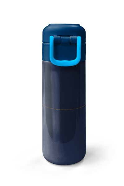 Coral High Kids Lacivert Lıttle Dude Baskılı Pipetli ve Direkt İçim Çelik Termos 500 ml 38119 - 7