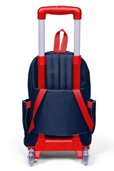 Coral High Kids Lacivert Little Dude Desenli Üç Bölmeli Çekçekli Okul Sırt Çantası 34019 - 2