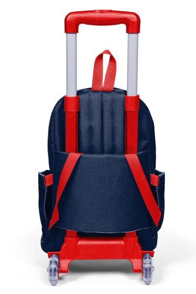 Coral High Kids Lacivert Little Dude Desenli Üç Bölmeli Çekçekli Okul Sırt Çantası 34019 - 2