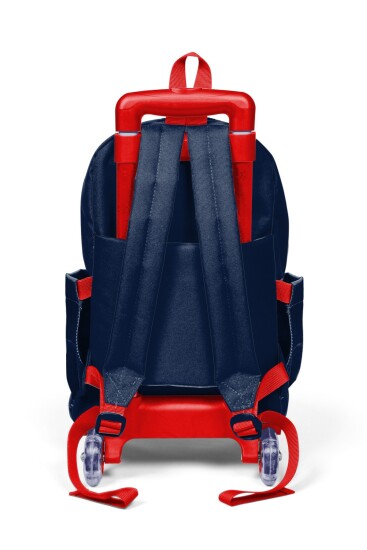 Coral High Kids Lacivert Little Dude Desenli Üç Bölmeli Çekçekli Okul Sırt Çantası 34019 - 4