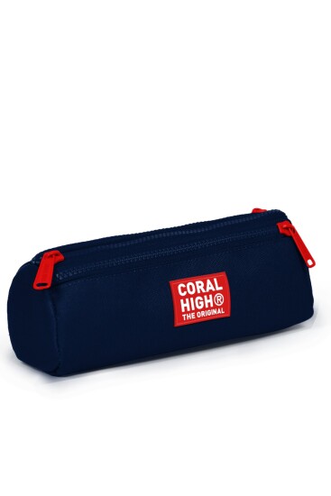 Coral High Kids Lacivert Little Dude Desenli Üç Bölmeli Kalem Çantası 31019 - 3