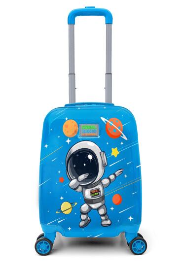 Coral High Kids Lacivert Mavi Astronot Desenli Çocuk Valizi 16751 - 1