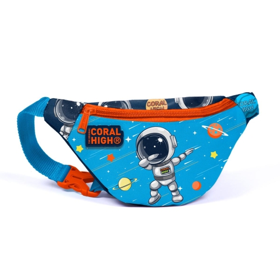 Coral High Kids Lacivert Mavi Astronot Desenli Bel Çantası 12640 - 1