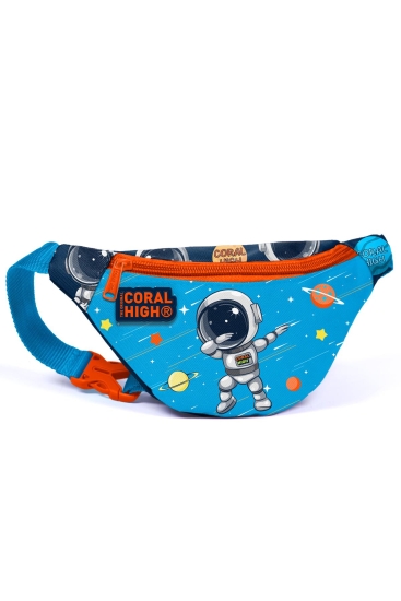 Coral High Kids Lacivert Mavi Astronot Desenli Bel Çantası 12640 - Coral High KIDS
