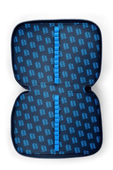 Coral High Kids Lacivert Mavi Astronot Desenli Çift Katlı Kalem Çanta 11149 - 7