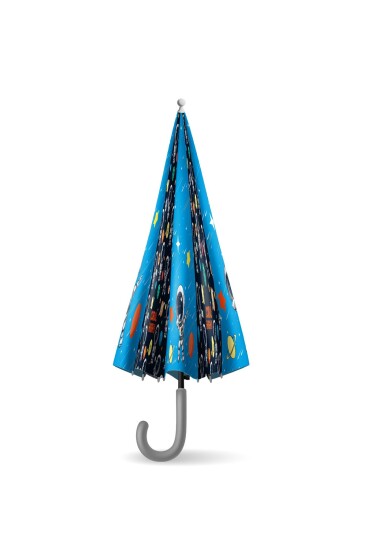 Coral High Kids Lacivert Mavi Astronot Desenli Çocuk Şemsiyesi 12673 - 6