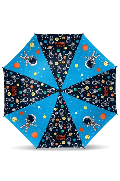 Coral High Kids Lacivert Mavi Astronot Desenli Çocuk Şemsiyesi 12673 - 2
