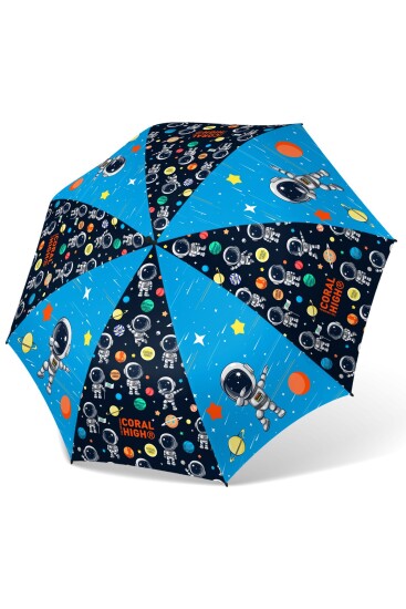 Coral High Kids Lacivert Mavi Astronot Desenli Çocuk Şemsiyesi 12673 - 3
