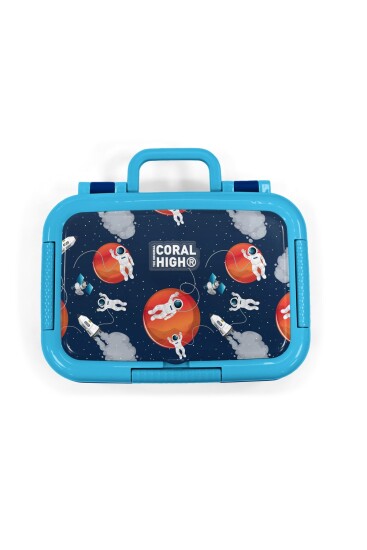 Coral High Kids Lacivert Mavi Astronot Desenli Paslanmaz Çelik Beslenme Kabı 39313 - 5