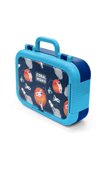 Coral High Kids Lacivert Mavi Astronot Desenli Paslanmaz Çelik Beslenme Kabı 39313 - 4
