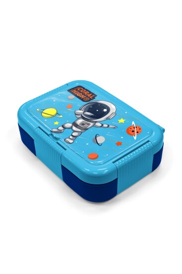 Coral High Kids Lacivert Mavi Astronot Desenli Paslanmaz Çelik Beslenme Kabı 39324 - 2