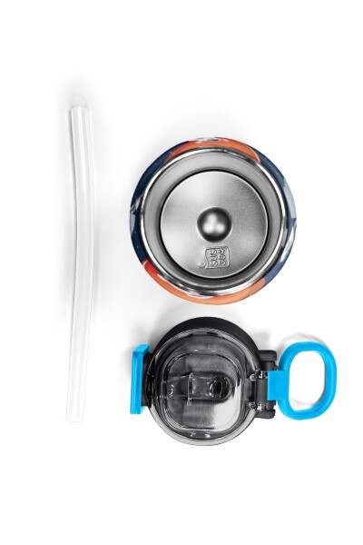 Coral High Kids Lacivert Mavi Astronot Desenli Pipetli ve Direkt İçim Çelik Termos 500 ml 31999 - 7