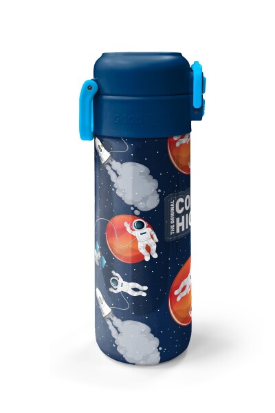 Coral High Kids Lacivert Mavi Astronot Desenli Pipetli ve Direkt İçim Çelik Termos 500 ml 31999 - 5