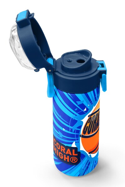Coral High Kids Lacivert Mavi Basketbol Desenli Pipetli ve Direkt İçim Çelik Termos 500 ml 31833 - 6