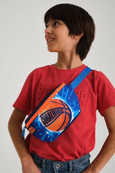 Coral High Kids Lacivert Mavi Basketbol Top Desenli Bel Çantası 22498 - 2