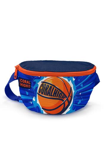 Coral High Kids Lacivert Mavi Basketbol Top Desenli Bel Çantası 22498 - Coral High KIDS