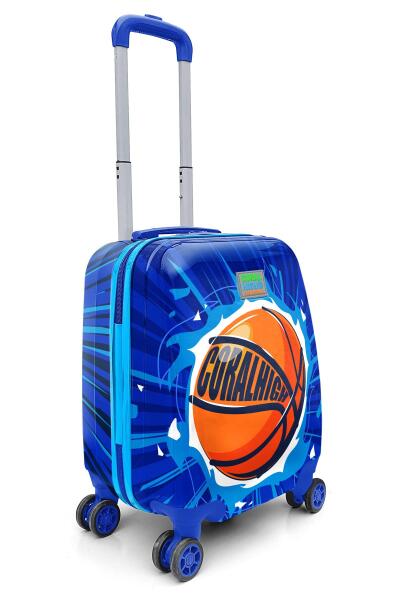 Coral High Kids Lacivert Mavi Basketbol Top Desenli Çocuk Valizi 16755 - 8