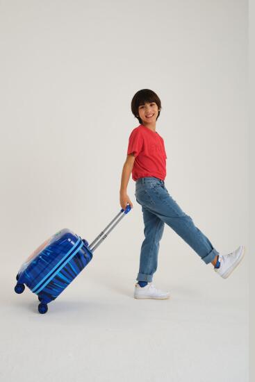 Coral High Kids Lacivert Mavi Basketbol Top Desenli Çocuk Valizi 16755 - 9