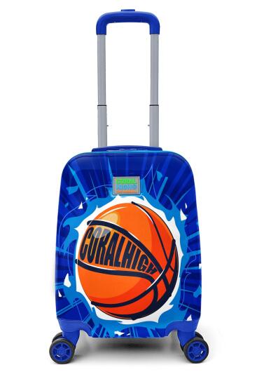 Coral High Kids Lacivert Mavi Basketbol Top Desenli Çocuk Valizi 16755 - CORAL HIGH KIDS