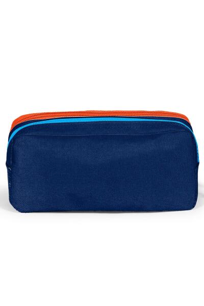Coral High Kids Lacivert Mavi Basketbol Top Desenli İki Bölmeli Kalem Çantası 12066 - 3