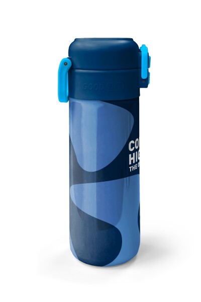 Coral High Kids Lacivert Mavi Desenli Pipetli ve Direkt İçim Çelik Termos 500 ml 31888 - 5
