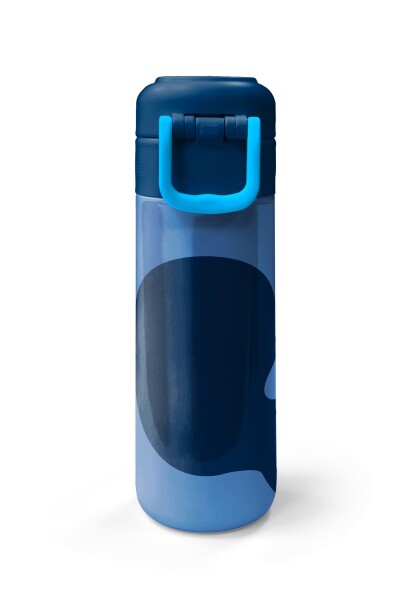 Coral High Kids Lacivert Mavi Desenli Pipetli ve Direkt İçim Çelik Termos 500 ml 31888 - 7