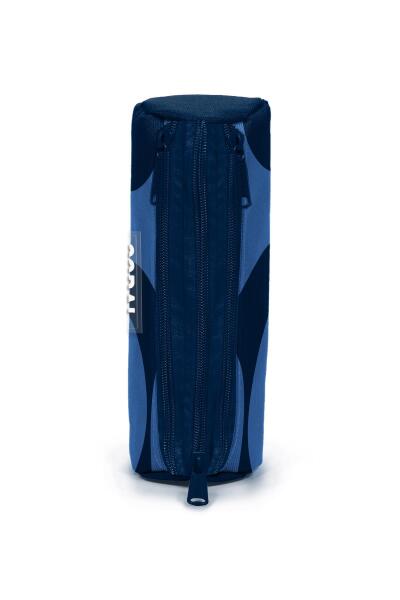 Coral High Kids Lacivert Mavi Desenli Üç Bölmeli Kalem Çantası 11188 - 2