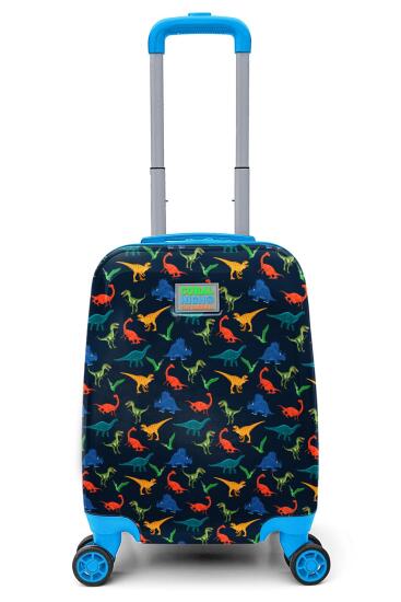 Coral High Kids Lacivert Mavi Dinozor Desenli Çocuk Valizi 16748 