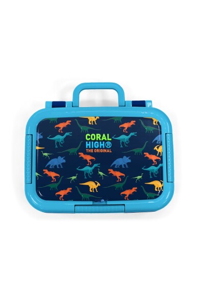 Coral High Kids Lacivert Mavi Dinozor Desenli Paslanmaz Çelik Beslenme Kabı 39213 - 5
