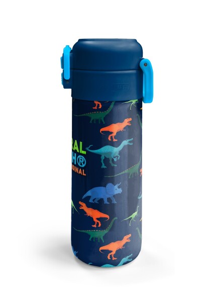 Coral High Kids Lacivert Mavi Dinozor Desenli Pipetli ve Direkt İçim Çelik Termos 500 ml 31907 - 6