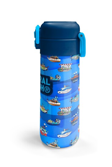 Coral High Kids Lacivert Mavi Gemi Desenli Pipetli ve Direkt İçim Çelik Termos 500 ml 31973 - 6